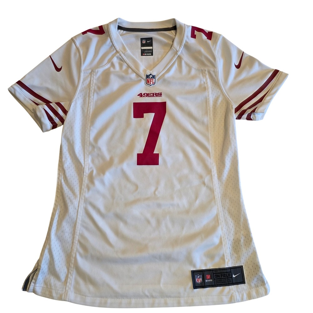 Nike San Francisco 49ers Colin Kaepernick 7 Jersey White Red Womens Small